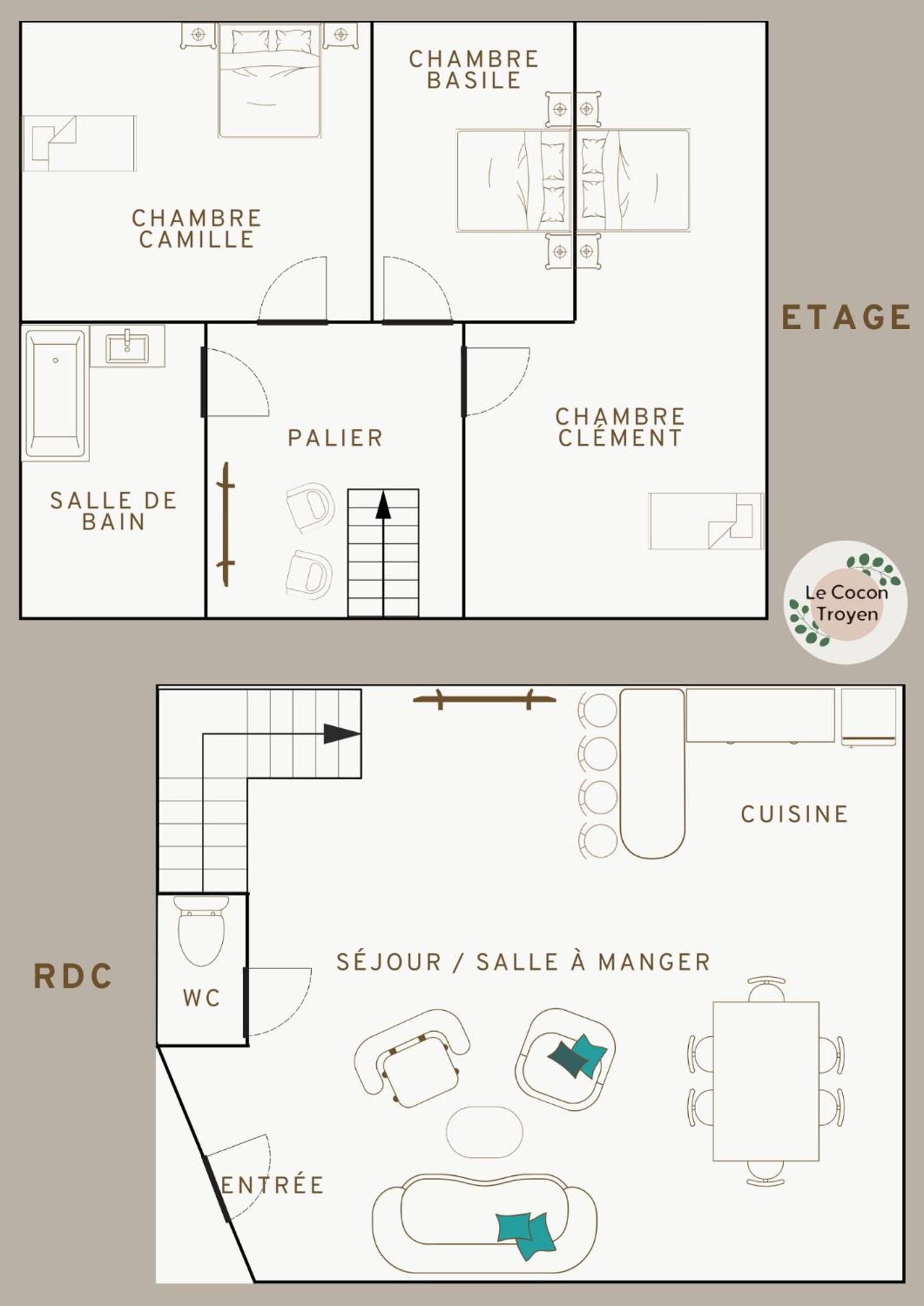 Apartamento Le Cocon Troyen - 6-8P - 2 Parking Gratuits Troyes Exterior foto